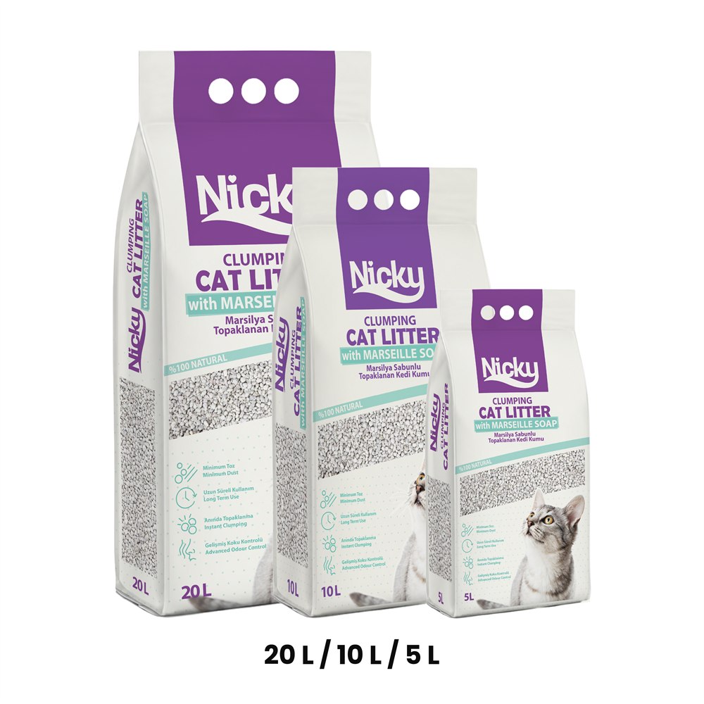 Nicky Marsilya Sabunlu Topaklanan Kedi Kumu