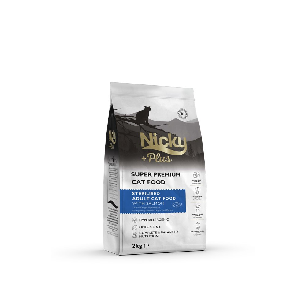 Nicky Plus Sterilize Somonlu Kedi Maması