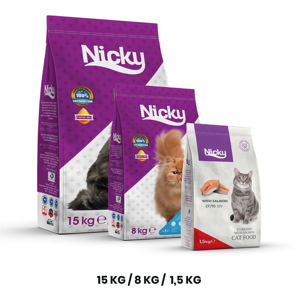 Nicky Sterilize Somonlu Kedi Maması
