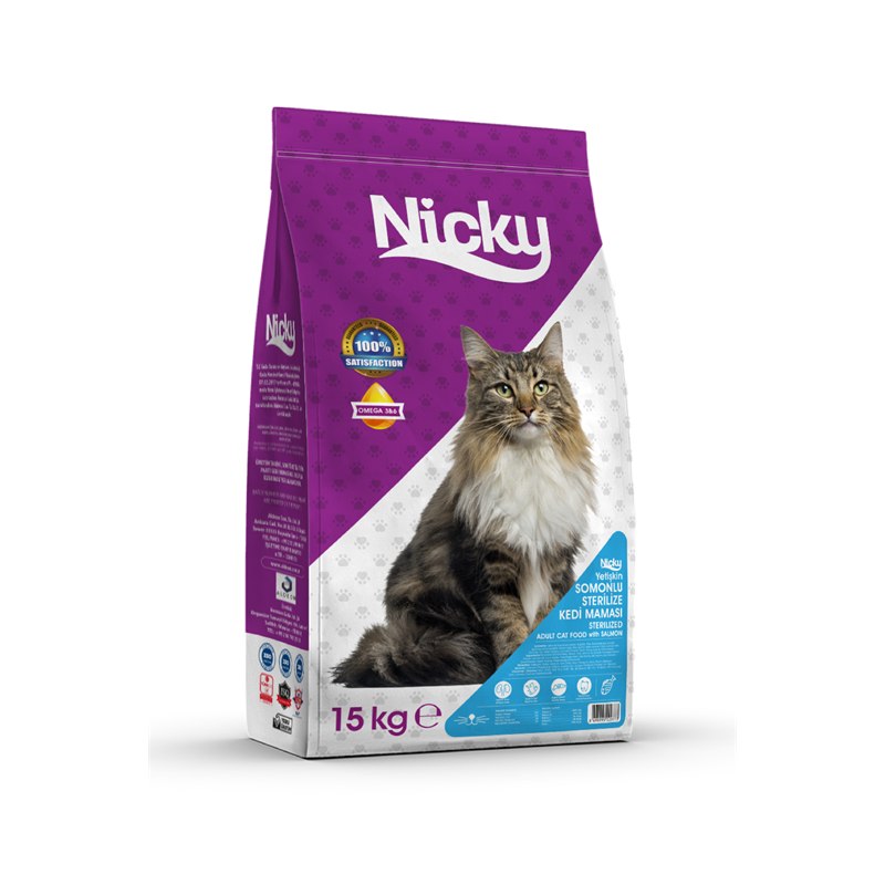 Nicky Sterilize Somonlu Kedi Maması