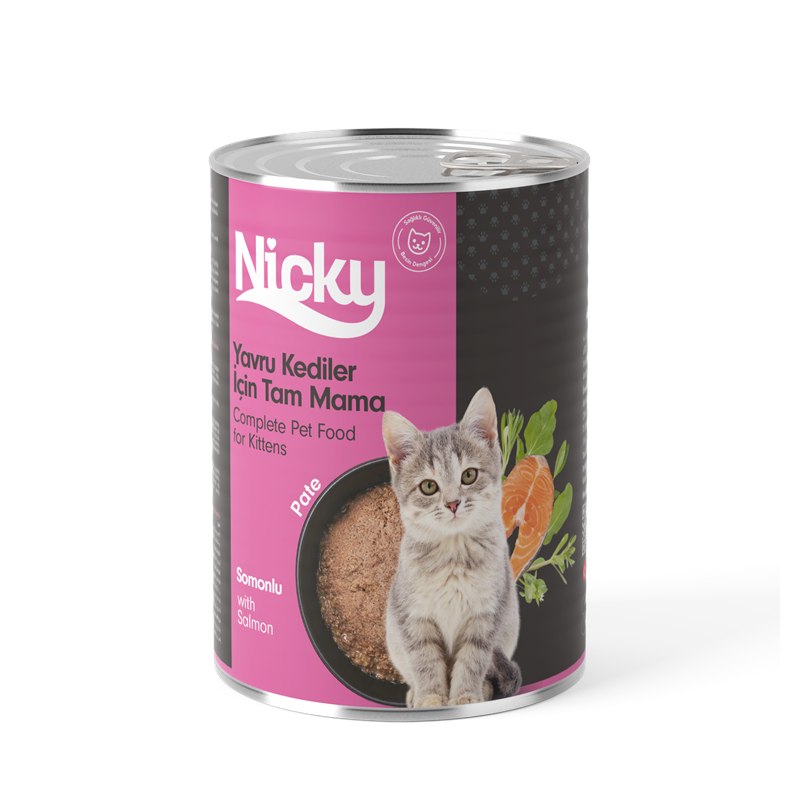 Nicky Yavru Kedi Yaş Maması – Somonlu Pate