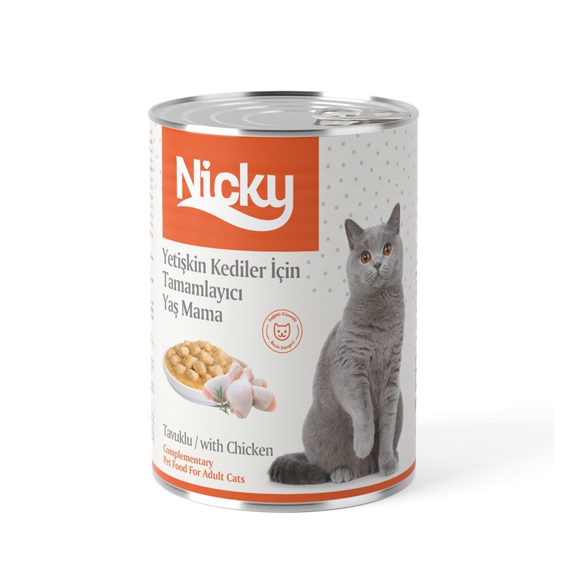 Nicky Yetişkin Kedi Yaş Maması – Soslu Tavuklu Parçalar