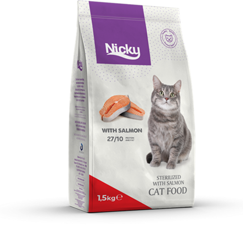 Nicky Sterilize Somonlu Kedi Maması