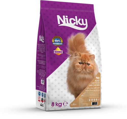 Nicky Tavuklu Kedi Maması 8KG