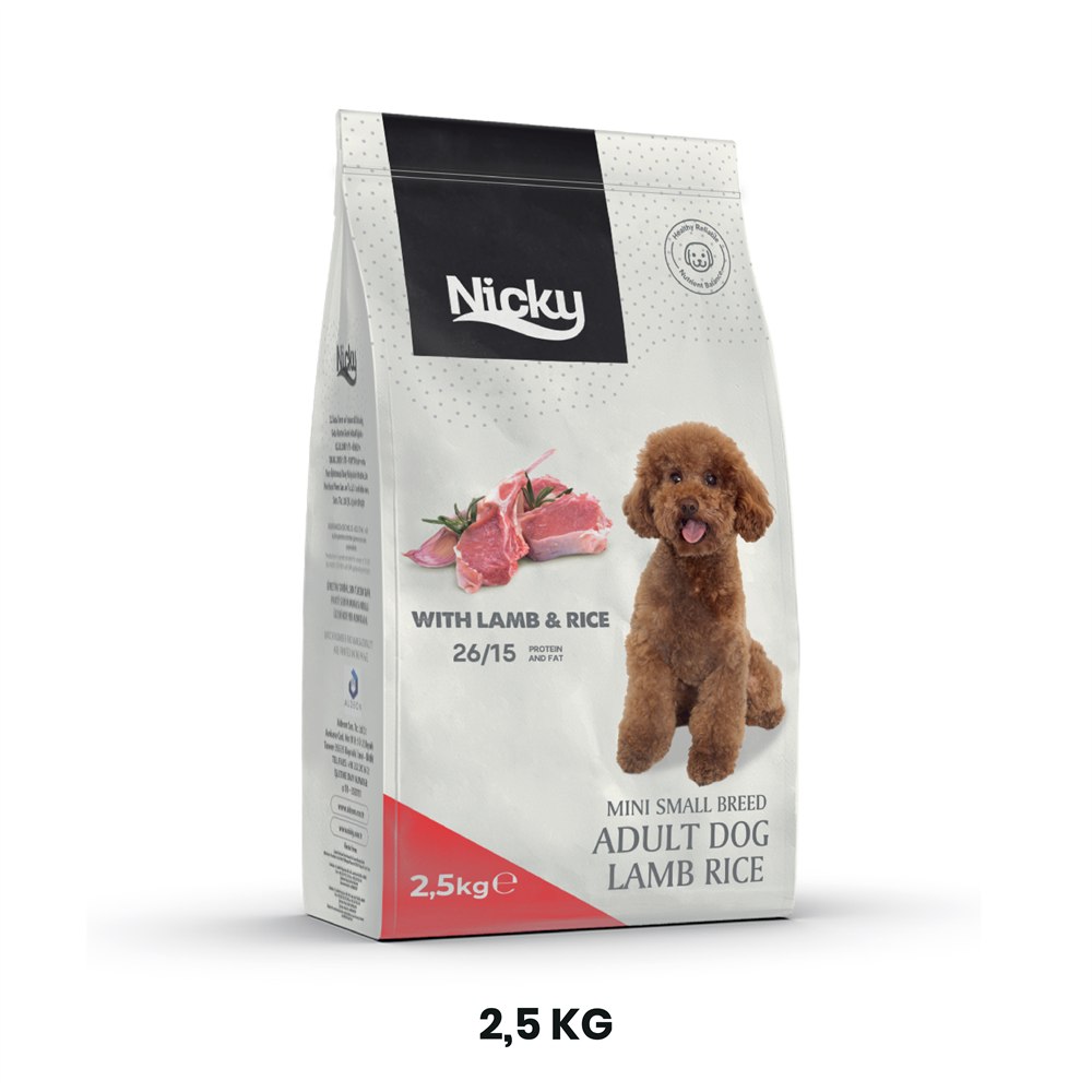 Nicky Küçük Irk Kuzulu / Pirinçli Köpek Maması