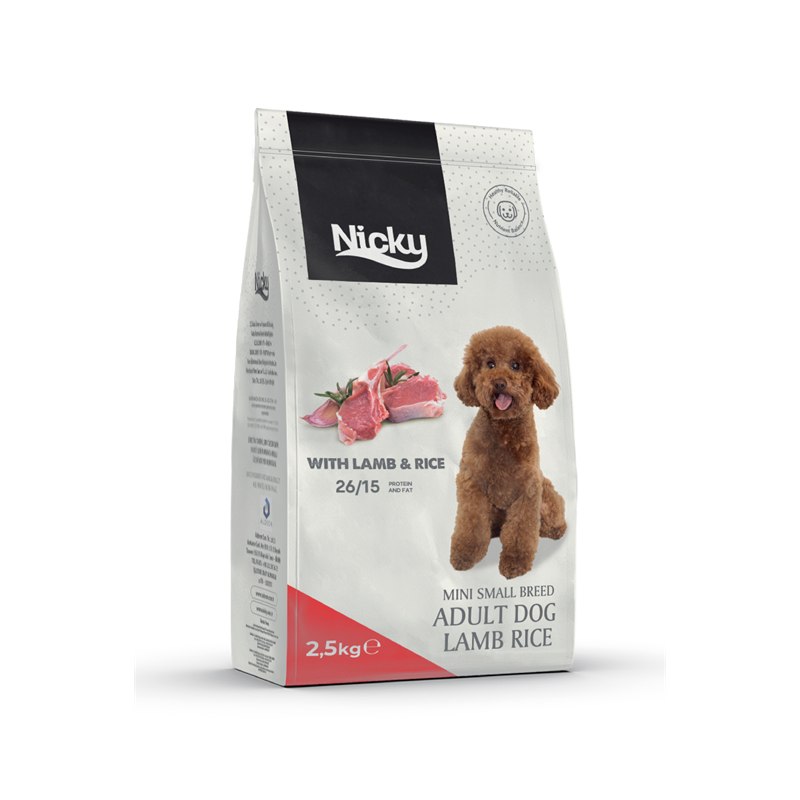 Nicky Küçük Irk Kuzulu / Pirinçli Köpek Maması
