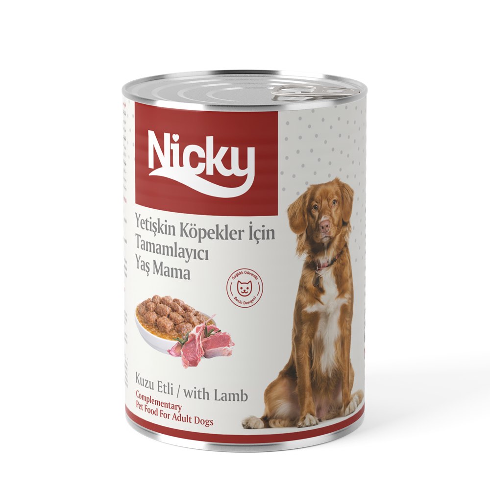 Nicky Yetişkin Köpek Yaş Maması – Soslu Kuzulu Parçalar