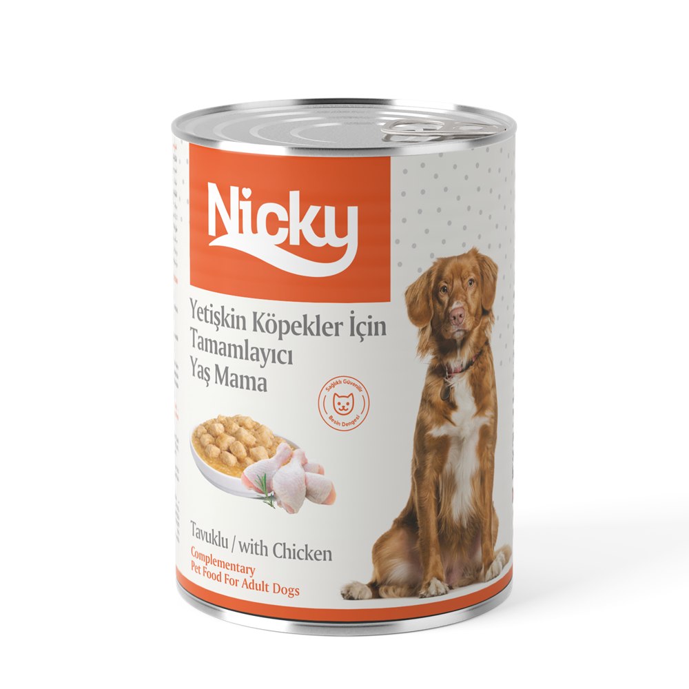 Nicky Yetişkin Köpek Yaş Maması – Soslu Tavuklu Parçalar