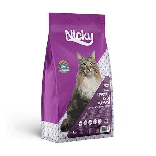 Nicky Tavuklu Yavru Kedi Maması Yüksek Protein