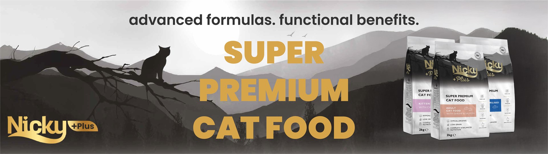 NickyPlus super premium cat food - advanced formulas, functional benefits
