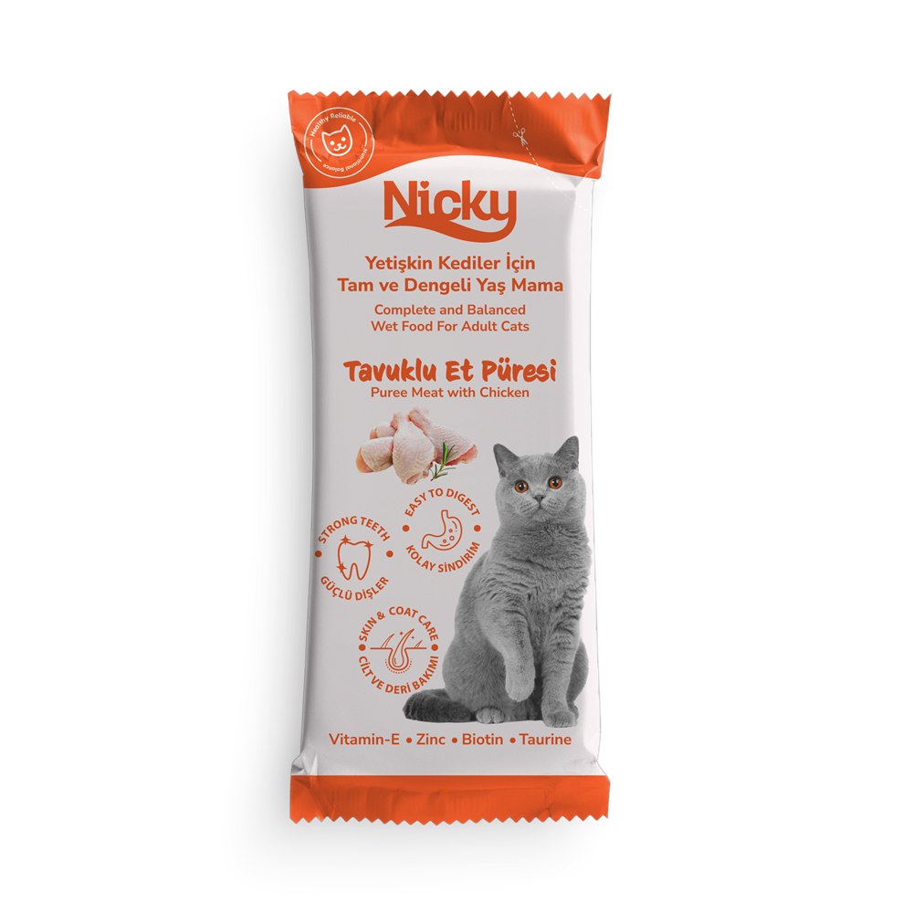 Nicky Adult Cat Puree Meat with Chicken
